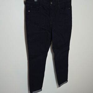 Nine West Denim Dark Blue Skinny Ankle High Rise Zip Button 5-Pocket Women Sz 12